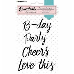 SL Clear StampText party Planner Essentials 105x148mm nr.08