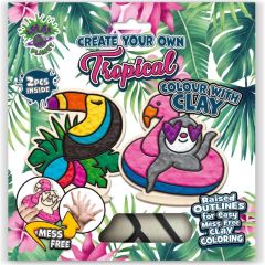 Splat Planet Clay Colouring Set Tropische Dieren 24 x 23,7 x 2,7 cm (CC TROP)