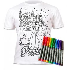 Splat Planet T-Shirt Kleuren Set Prinses 7 - 8 Jaar (003L)