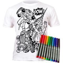 Splat Planet T-Shirt Kleuren Set Superhelden 7 - 8 Jaar (002L)