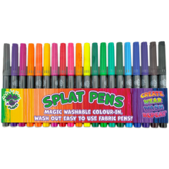 Splat Planet Textielstiften Uitwasbaar Set 20 Kleuren (SP20PENS)