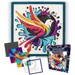Splat Planet Wood Art Set kolibrie 27 x 26 x 3,5 cm (WA HUMBIRD)