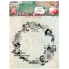Studio Light • Jenine's Mindful Art Clear Stamps Sending You Love Flower Circle Frame - STAMP796 *