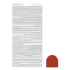 Hobbydots stickervel Cijfers & Letters - Christmas Red (Mirror)