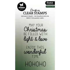 Studio Light Clear Stamp Christmas texts Essentials nr.696 SL-ES-STAMP696 50x92mm *