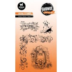 Studio Light Clear Stamp Snowy winter times Grunge Coll. nr.682 SL-GR-STAMP682 93x136mm *