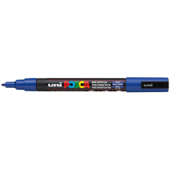 Uni Posca Verfmarker - lijndikte: 0,9-1,3 mm - PC-3M - Donkerblauw - 33