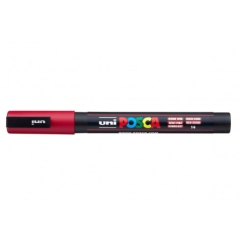 Uni Posca Verfmarker - lijndikte: 0,9-1,3 mm - PC-3M - Donkerrood - 14