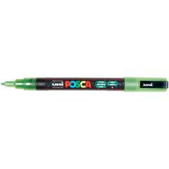 Uni Posca Verfmarker - lijndikte: 0,9-1,3 mm - PC-3M - Glitter Lichtgroen - 6