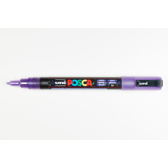 Uni Posca Verfmarker - lijndikte: 0,9-1,3 mm - PC-3M - Glitter Paars - 12