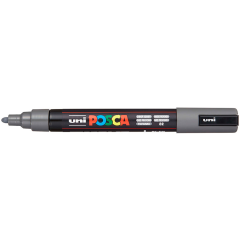 Uni Posca Verfmarker - lijndikte: 2,5 mm - PC-5M - Diep Grijs - 82