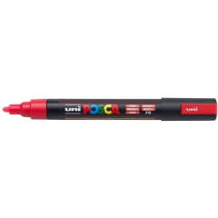 Uni Posca Verfmarker - lijndikte: 2,5 mm - PC-5M - Neon Rood - F15