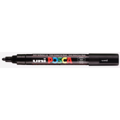 Uni Posca Verfmarker - lijndikte: 2,5 mm - PC-5M - Zwart - 24