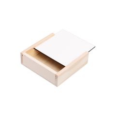 Houten doosje - voor 6 onderzetters - geschikt voor sublimatie (40619)